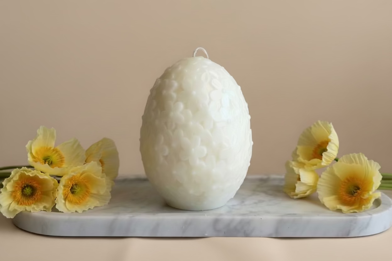 Large Floral Egg